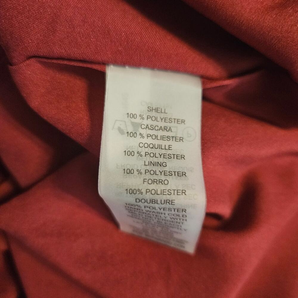 NWOT Vince Camuto Fit and Flare Balloon Sleeve Red Chiffon Dress Sz 10 - Picture 11 of 14